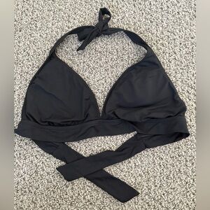 Ana Black Halter Bikini Top size 14